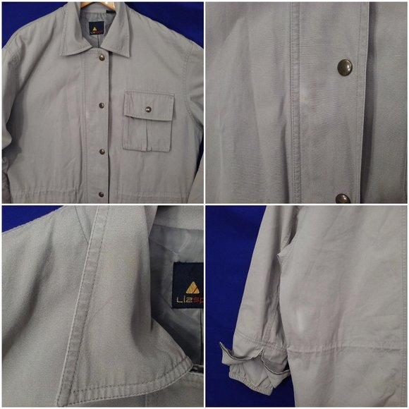90s Liz Sport Chore Coat Utility Cargo Jacket M/L - Picture 7 of 8